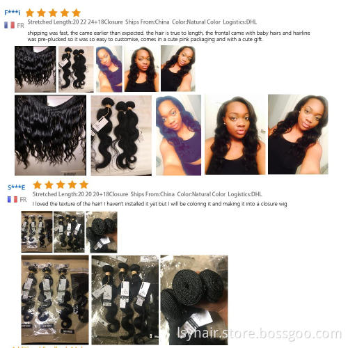Lsy Wholesale Virgin Brazilian Hair Weave Vendors, 100% Brazilian Human Hair Grade 9A Virgin Hair Extension Bundles With Closure
